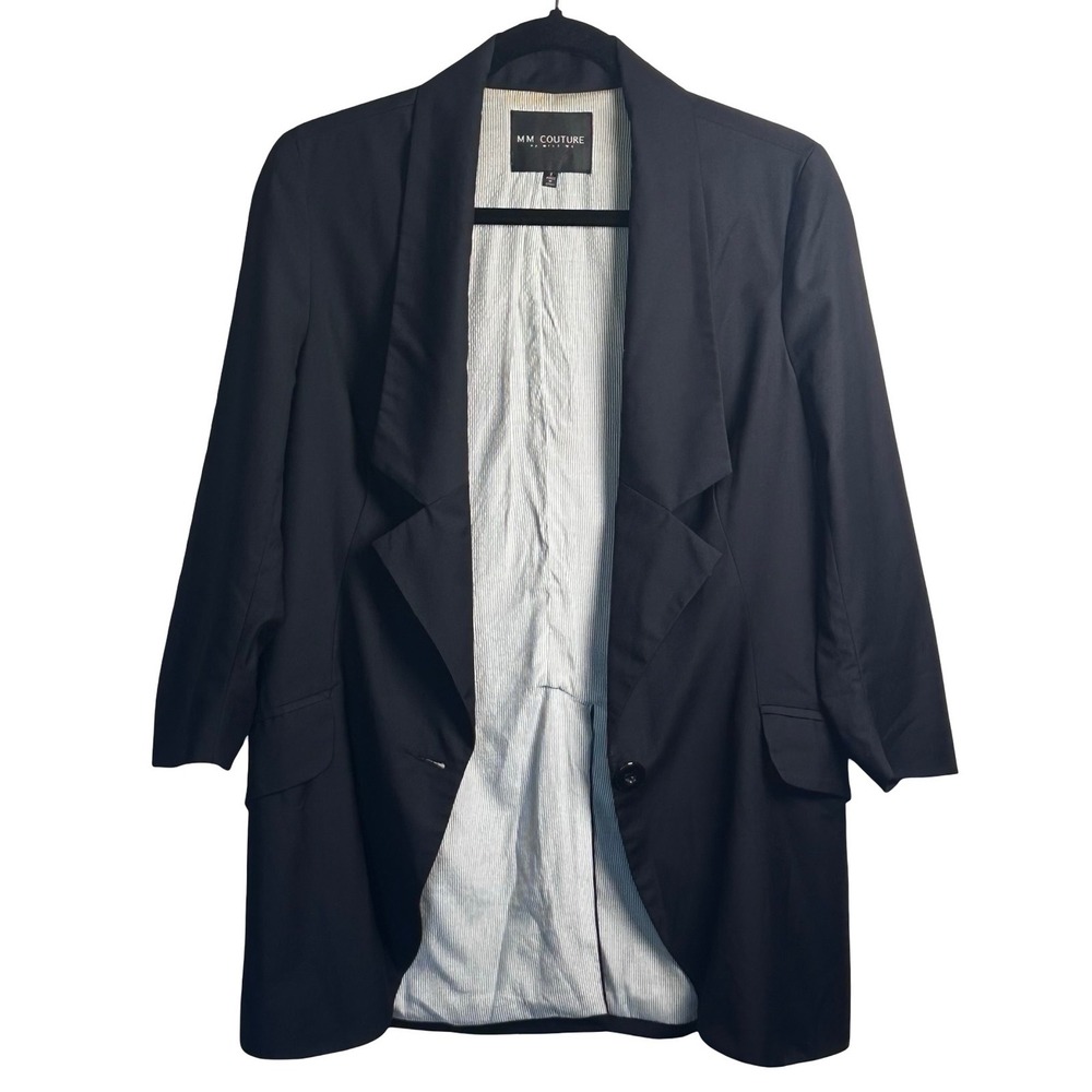MM Couture by Miss Me Longline 3/4 Sleeve Blazer Size Small Dark Academia Y2K